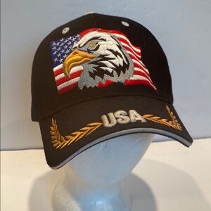 Patriotic American Flag & Eagle Cap